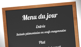 Affiche de menu du jour pour restaurant