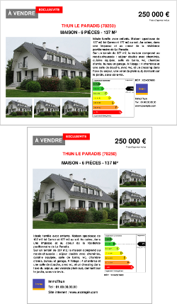 Modède d'affiche vitrine pour agence immobilière