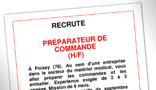 Affiche de vitrine de recrutement