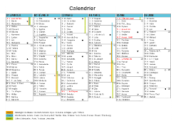 Un calendrier annuel à imprimer