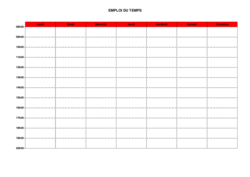 Un emploi du temps sur 7 jours