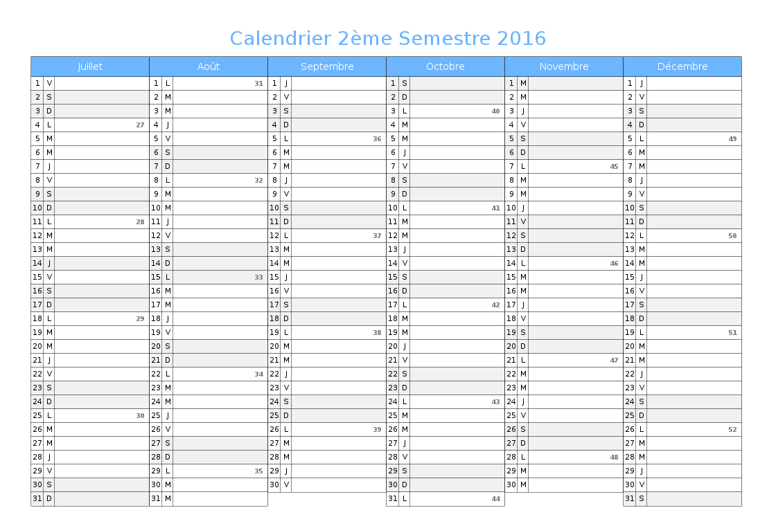 Quel calendrier 2024 choisir ?