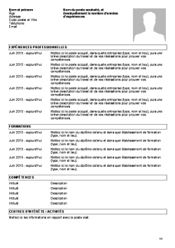 cv gratuit ligne