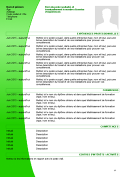 cv gratuit a imprimer original