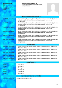 modele cv en couleur gratuit