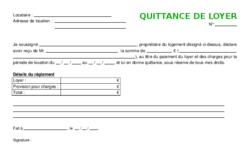 La quittance de loyer